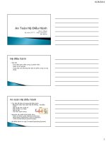 Bài giảng An toàn hệ điều hành