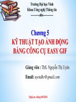 Bài giảng Chương 5: Kỹ thuật tạo ảnh động bằng công cụ Easy gif - ThS. Nguyễn Thị Uyên