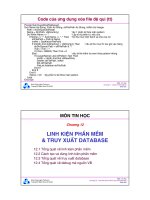 Bài giảng môn Tin học: Chương 12 - TS. Nguyễn Văn Hiệp