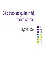 Bài giảng Hệ điều hành linux: Chương 5 - Ngô Văn Công