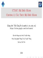 Bài giảng Hệ điều hành: Chương 2 - Trần Công Án (ĐH Cần Thơ)