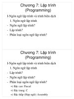 Bài giảng Tin học cơ sở: Chương 7 - Học viện Nông nghiệp Việt Nam