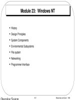 Lecture Operating system concepts - Module 23