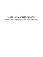 Văn hóa kinh doanh theo tinh thần của Đảng và Chính phủ