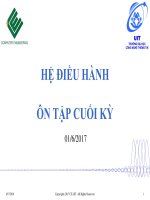 Bài giảng Hệ điều hành: Ôn tập cuối kỳ - Đại học Công nghệ Thông tin
