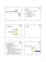 Bài giảng Kiến trúc máy tính: Chương 1 - Đại cương về Hợp ngữ