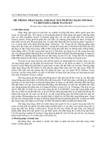 Hệ thống nhận dạng ảnh mặt người dùng mạng Neural và biến đổi Gabor Wavelet