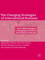 The changing strategies of international business how MNEs manage in a changing commercial and political landscape 