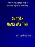 Bài giảng An toàn máy tính: Bài 2 - ThS. Tô Nguyễn Nhật Quang