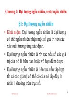 xác suất thống kê chương 2 xstk đại lượng ngẫu nhiên, vecto ngẫu nhiên sinhvienzone com 