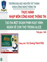 Bài giảng Nhập môn Công nghệ thông tin: Hướng dẫn bài tập 2 - Th.S Dương Thành Phết