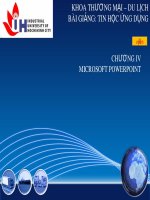 Bài giảng Tin học ứng dụng: Chương 4 - Lê Hữu Hùng