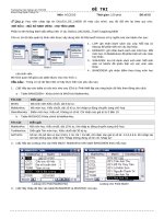 Đề thi môn Access - Đề số 2