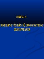 Bài giảng Thiết kế Web: Chương 9, 10 - Từ Thị Xuân Hiền