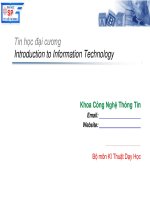Bài giảng Tin học đại cương: Chương 3 (Tuần 6) - Viết và trình bày báo cáo nghiên cứu ở dạng văn bản
