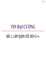 Bài giảng Tin đại cương: Bài 1 - Trương Xuân Nam