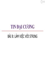 Bài giảng Tin đại cương: Bài 8 - Trương Xuân Nam