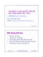 Bài giảng Tin học đại cương: Chương 4 - Trần Phước Tuần