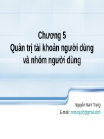 Bài giảng Hệ điều hành Linuxs: Chương 5 - Nguyễn Nam Trung
