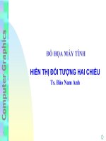 Bài giảng Đồ họa máy tính: Hiển thị đối tượng hai chiều - TS. Đào Nam Anh