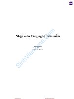 nhập môn công nghệ phần mềm pham thi huynh sinhvienzone com 