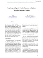 Fuzzy inspired hybrid genetic approach to optimize travelling salesman problem