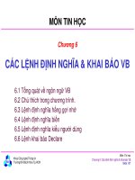 Bài giảng Tin học đại cương: Chương 6 - ĐH Bách Khoa