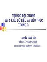 Bài giảng Tin học đại cương Phần 2:  Bài 2 - Nguyễn Thành Kiên