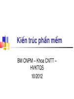 Bài giảng Bộ môn Công nghệ phần mềm - Bài 3: Kiến trúc phần mềm