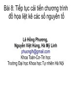 Bài giảng Bài 8: Tiếp tục cải tiến chương trình đồ họa liệt kê các số nguyên tố