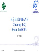 Bài giảng Hệ điều hành: Chương 4.2 - ĐH Công nghệ thông tin