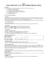 Hệ điều hành Linux - Bài 4: Giao tiếp giữa các tiến trình trên Linux