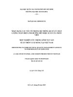 Nhận dạng các yếu tố trong hệ thống quản lý chất lượng toàn diện ảnh hưởng đến hiệu suất của nhân viên : Một nghiên cứu trong lĩnh vực sản xuất thép và xi măng tại Việt Nam