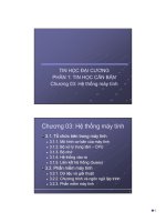 Bài giảng Tin học đại cương Phần 1: Chương 3 - Nguyễn Hữu Nam Dương