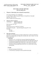 Đề cương chi tiết môn học: Kiến trúc phần mềm