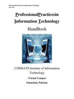 Lecture Note Professional practices in information technology - Lecture No. 8: Ethical and Social Issues in Information Systems (Continued)