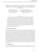 Design of intrusion detection system based on artificial neural network and application of rough set