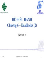 Bài giảng Hệ điều hành: Chương 6.2 - Đại học Công nghệ Thông tin