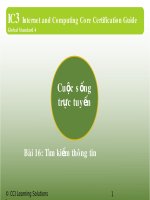 Bài giảng IC3 GS4 - Bài 16: Tìm kiếm thông tin