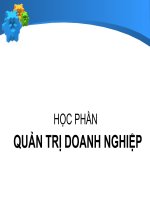Tổng quan môn học Quản trị doanh nghiệp
