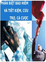 Slide bài giảng Phân biệt các loại bảo hiểm