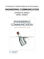 Solution manual of engineering communication by knisely 