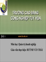 Môn học: Quản trị doanh nghiệp