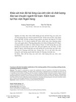 Khảo sát mức độ hài lòng của sinh viên về chất lượng đào tạo chuyên ngành Kế toán - Kiểm toán tại Học viện Ngân hàng