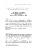 Initial proposals of science and technology solutions for development of driving agricultural products of Vietnam Mekong Delta Area
