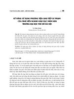 Kỹ năng sử dụng phương tiện giao tiếp sư phạm của sinh viên ngành giáo dục mầm non trường Đại học Thủ đô Hà Nội
