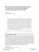 Một số đánh giá và giải pháp hoàn thiện pháp luật về chống chuyển giá của các doanh nghiệp có vốn đầu tư nước ngoài (FDI) ở Việt Nam