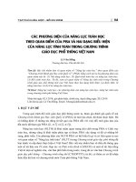 Các phương diện của năng lực toán học theo quan điểm của PISA và hai dạng biểu hiện của năng lực tính toán trong chương trình giáo dục phổ thông Việt Nam