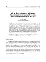 Một số yếu tố chủ quan và khách quan ảnh hưởng đến kỹ năng giao tiếp sư phạm của giáo viên mầm non với trẻ mẫu giáo