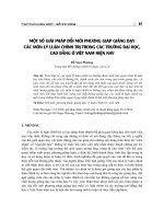 Một số giải pháp đổi mới phương pháp giảng dạy các môn Lý luận chính trị trong các trường đại học, cao đẳng ở Việt Nam hiện nay